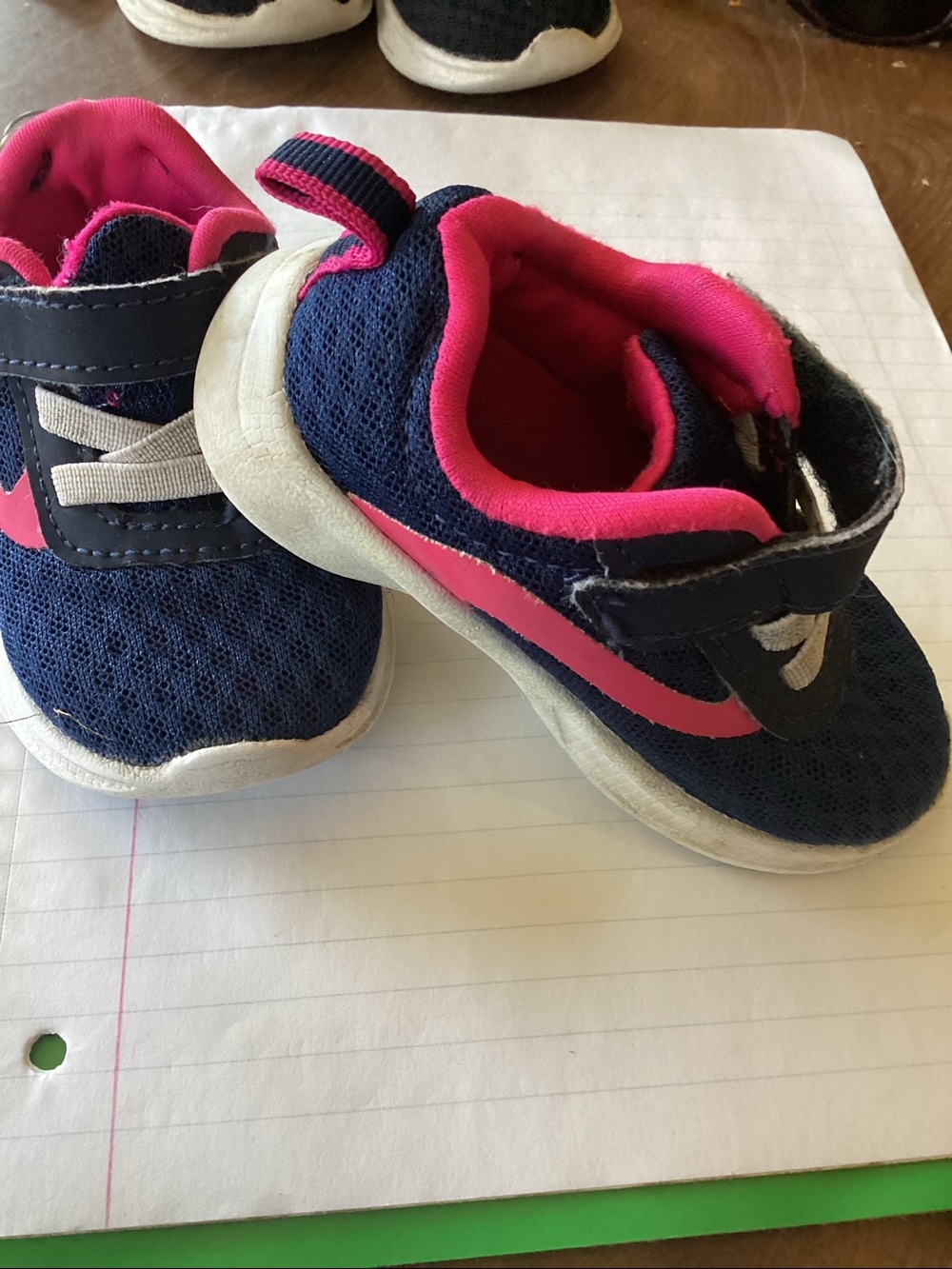 Nike Kids Black and Pink Athletic Sneakers - Picture 3 of 9
